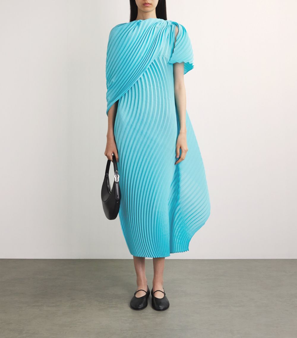 Issey Miyake Issey Miyake Wrapped Pleats Maxi Dress