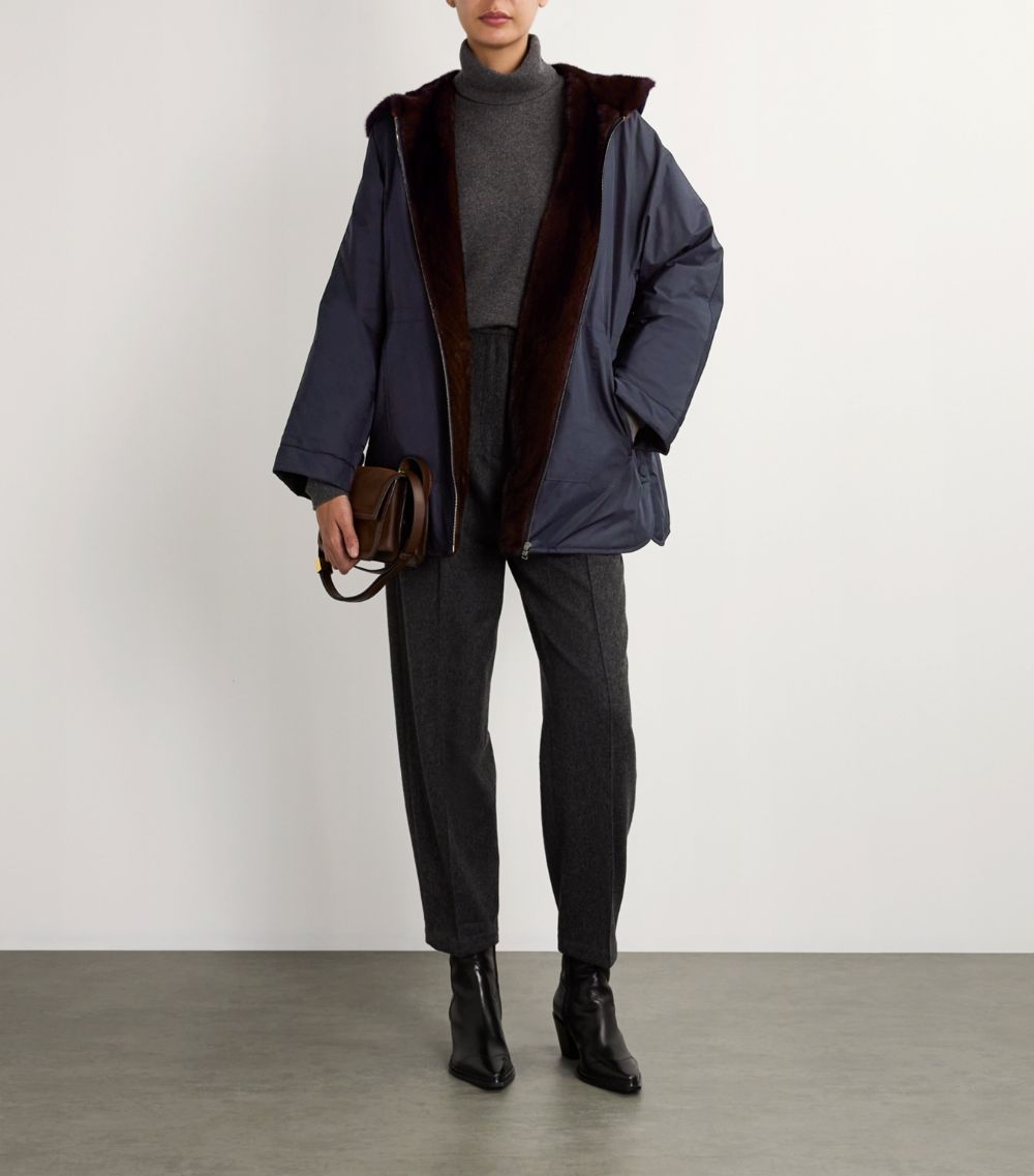 Yves Salomon Yves Salomon Long-Haired Mink-Lined Technical Jacket