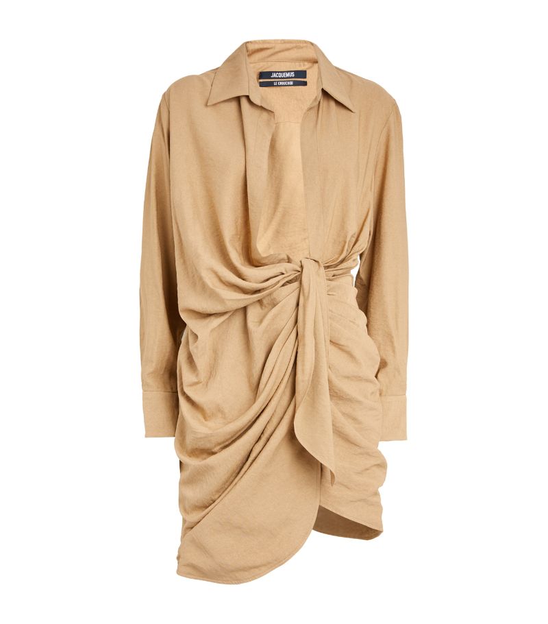 Jacquemus Jacquemus Draped Mini Shirt Dress