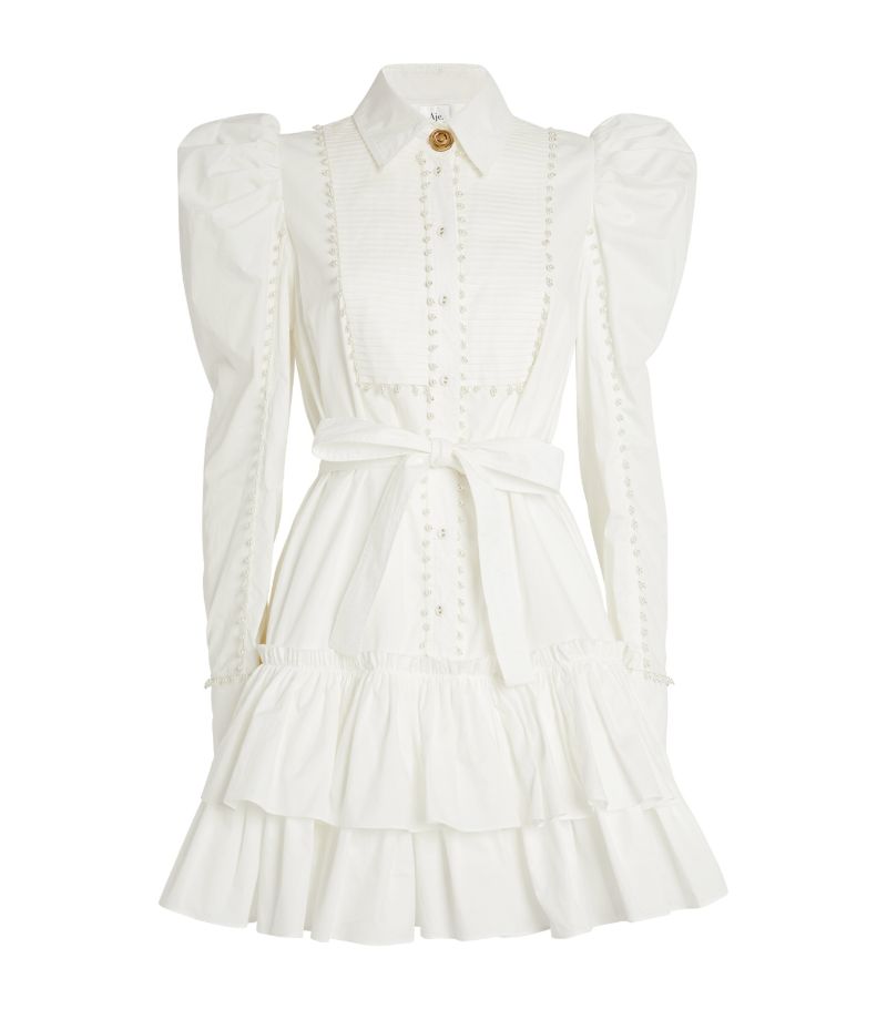 Aje Aje Pearl-Trim Florence Mini Dress
