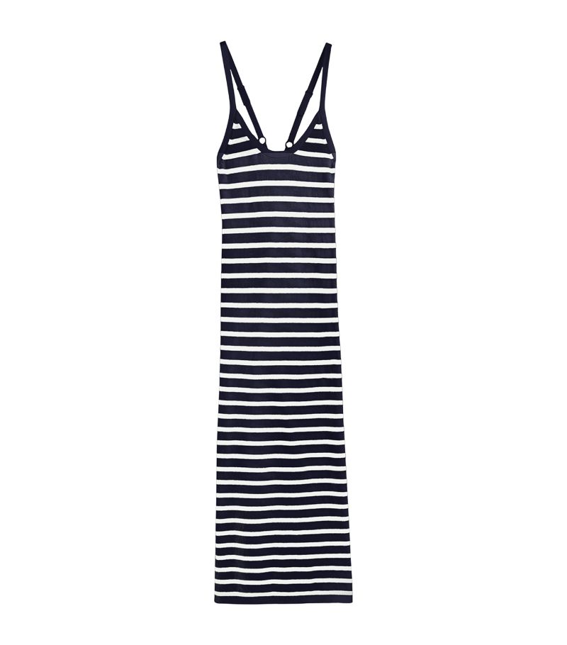 Chinti & Parker Chinti & Parker Cotton-Linen Striped Breton Dress