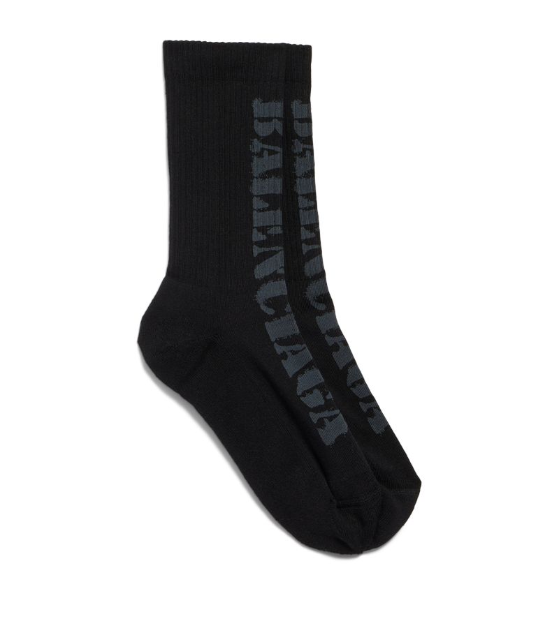 Balenciaga Balenciaga Cotton-Blend Logo Socks