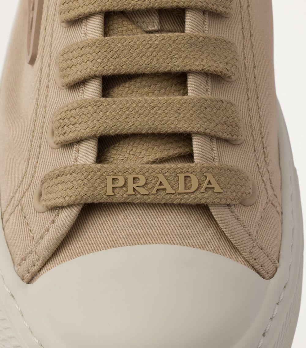 Prada Prada Fabric Platform Triangle Sneakers 50