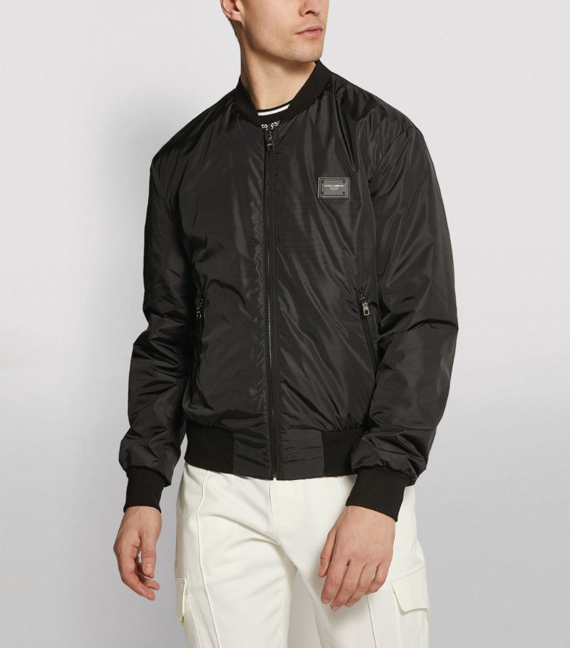 Dolce & Gabbana Dolce & Gabbana Logo Plaque Zip-Up Jacket