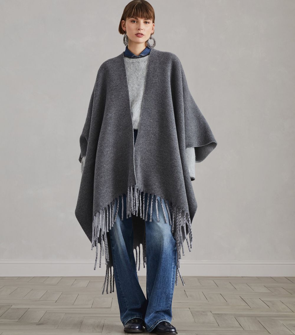 Brunello Cucinelli Brunello Cucinelli Wool-Cashmere Fringed Poncho