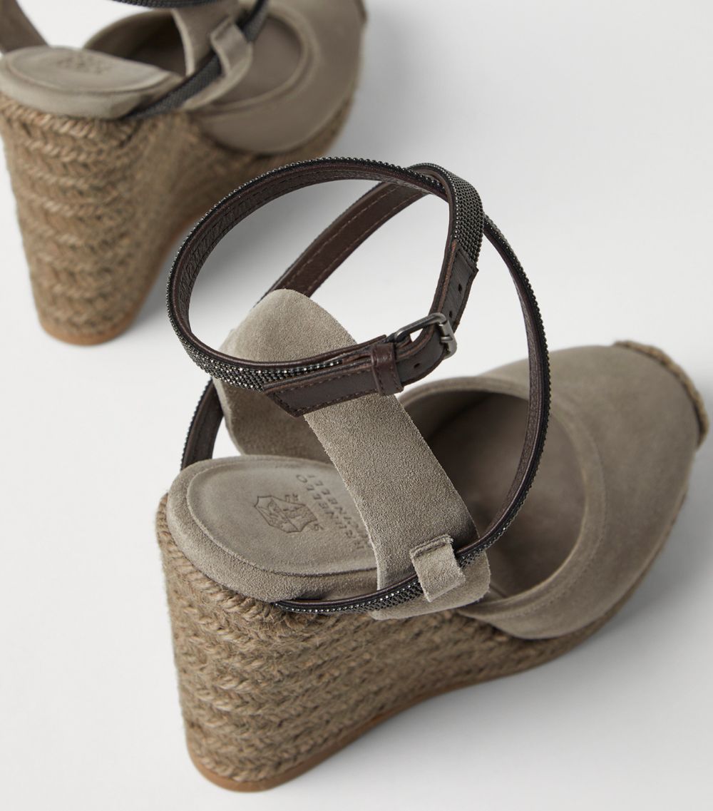 Brunello Cucinelli Brunello Cucinelli Rope-Sole Wedge Heels 100