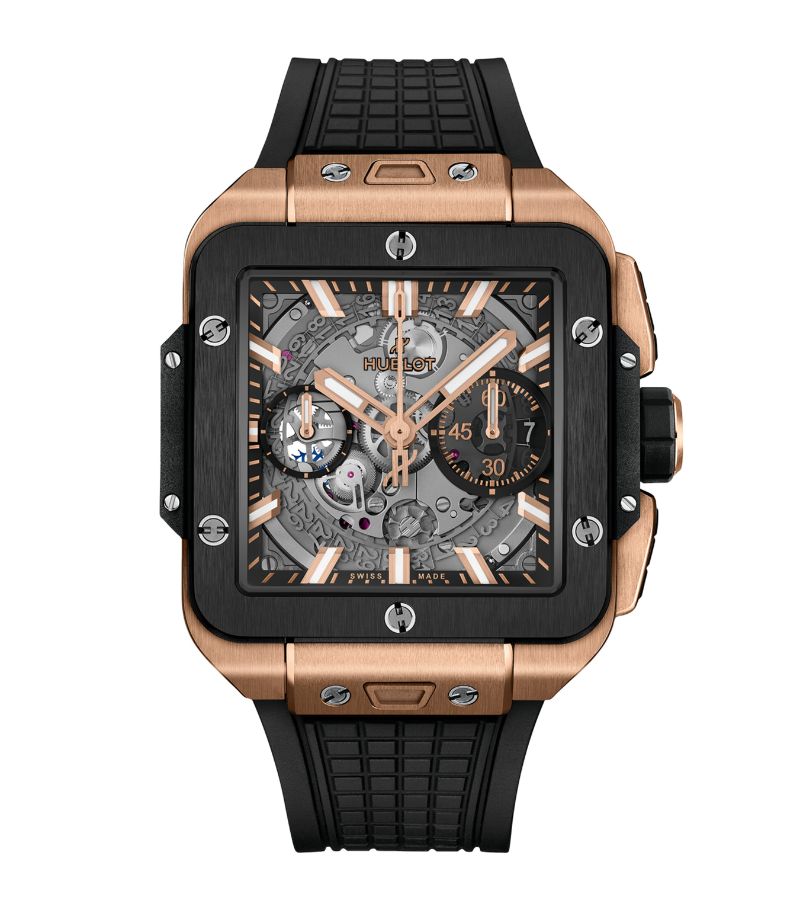 Hublot Hublot King Gold And Ceramic Square Bang Unico Watch 42Mm