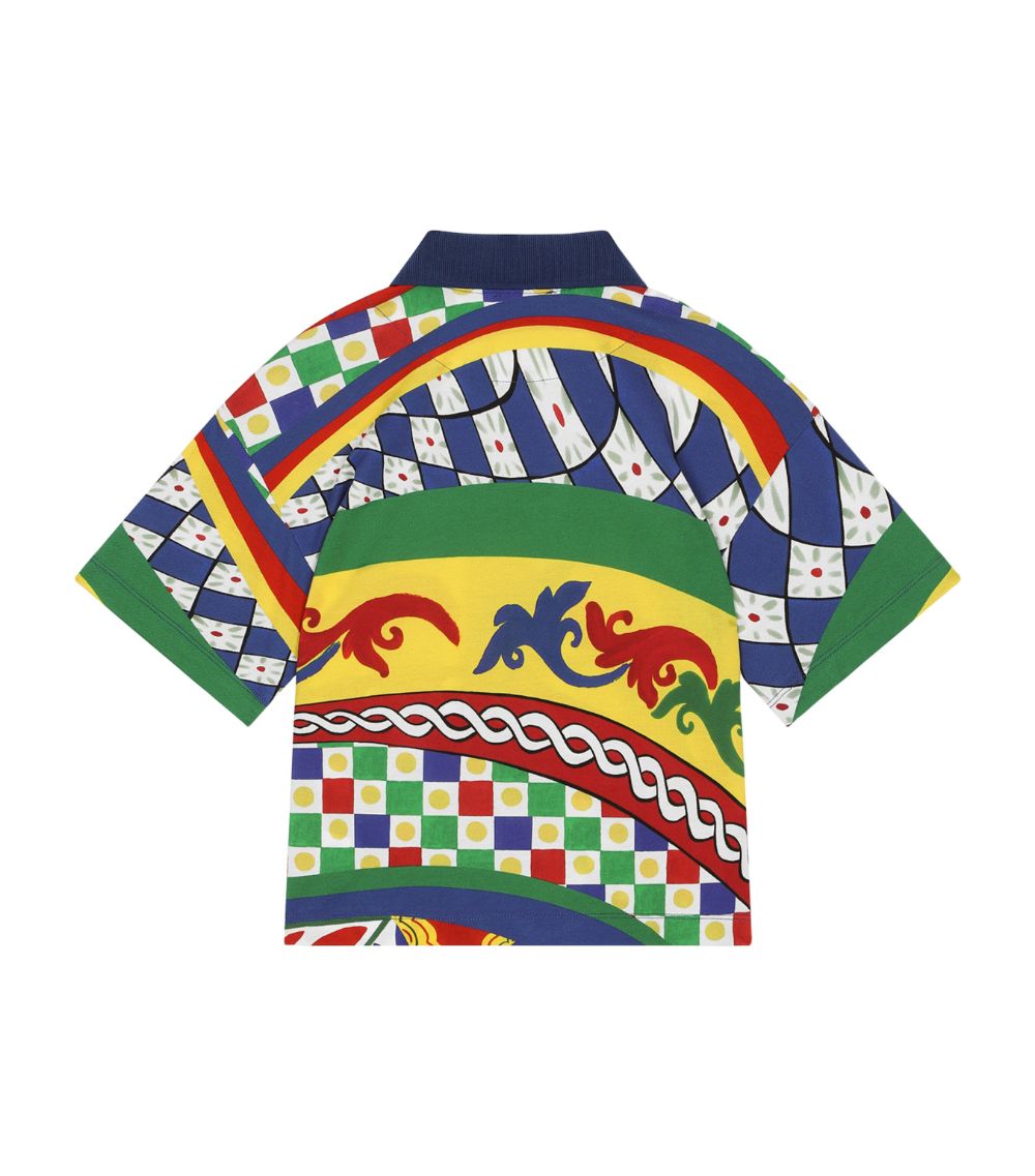 Dolce & Gabbana Dolce & Gabbana Kids Carretto-Print Polo Shirt (2-6 Years)