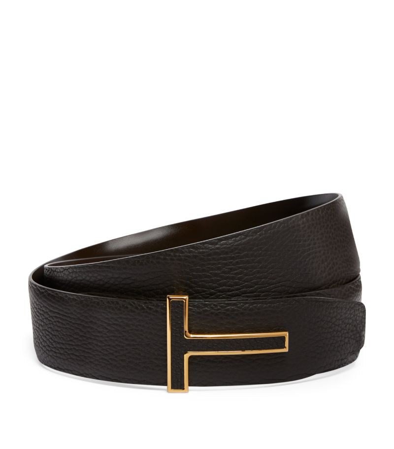 Tom Ford Tom Ford Leather Reversible T Icon Belt