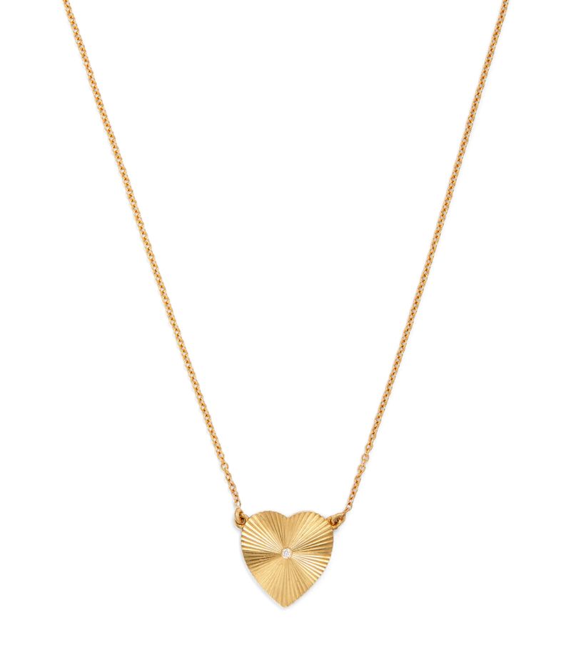 Jennifer Meyer Jennifer Meyer Mini Yellow Gold And Diamond Edith '70S Heart Necklace