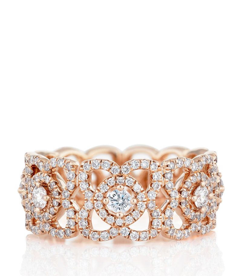 De Beers Jewellers De Beers Jewellers Rose Gold Enchanted Lotus Band