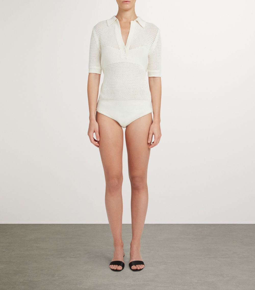 Cashmere In Love Cashmere In Love Cotton-Cashmere Bo Bodysuit