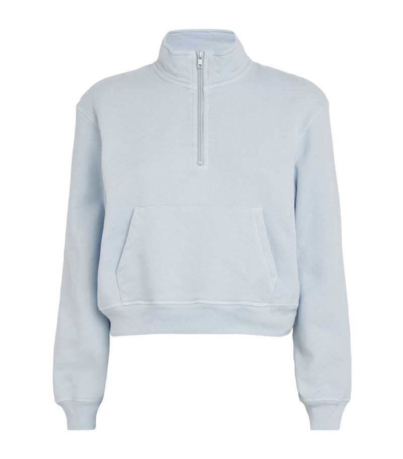 Skims Skims Cropped Half-Zip Sweatshirt