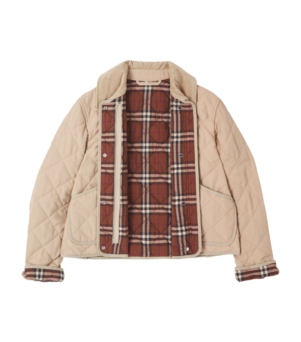 Burberry Burberry Diamond-Quilted Cropped Jacket