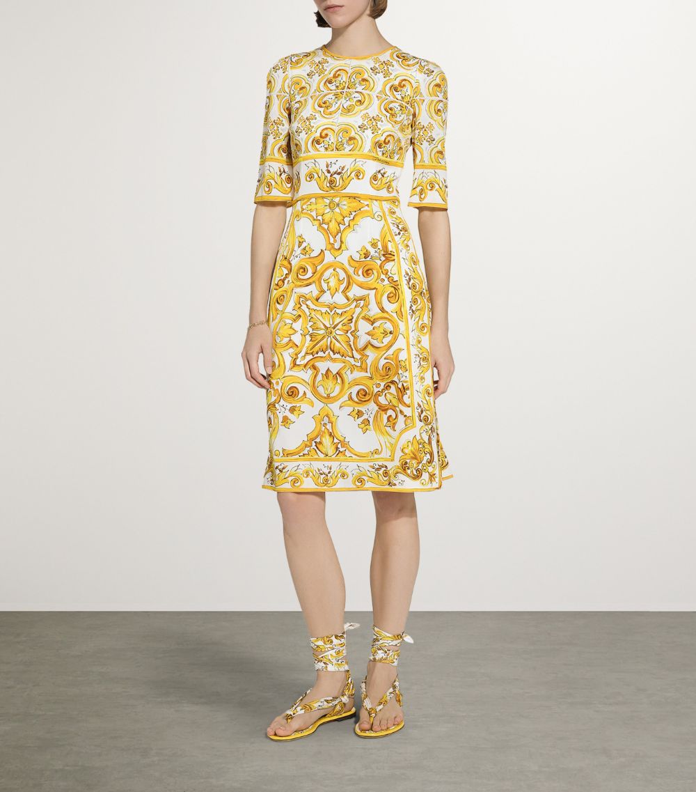 Dolce & Gabbana Dolce & Gabbana Silk Majolica-Print Dress