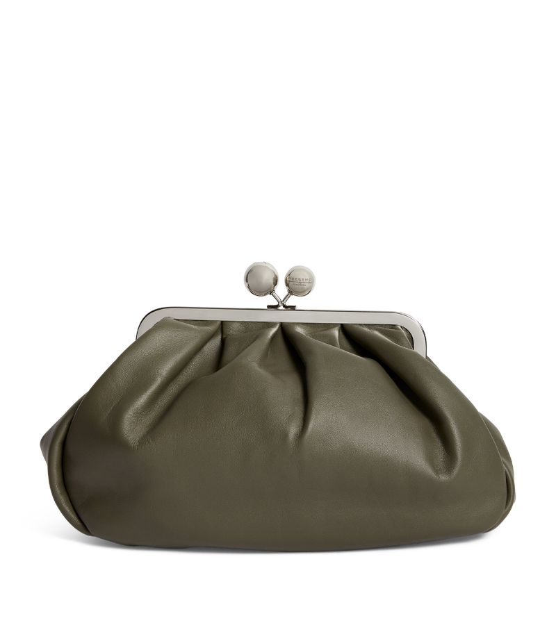 Weekend Max Mara Weekend Max Mara Large Leather Pasticcino Clutch Bag