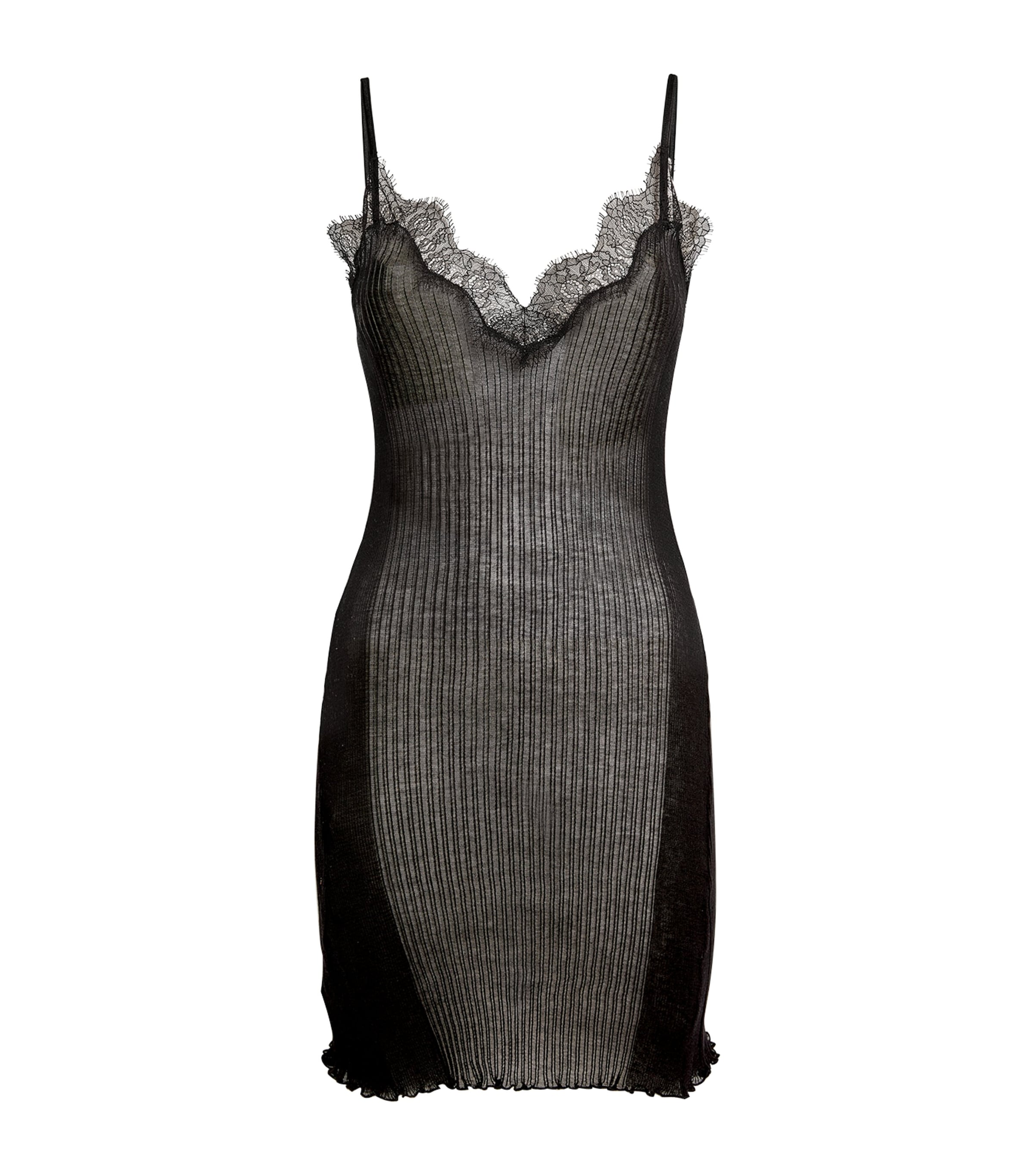 Zimmerli Zimmerli Ribbed Spaghetti Strap Babydoll