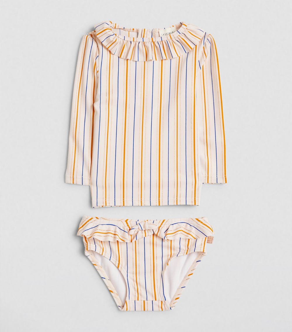 Carrément Beau Carrement Beau Striped Long-Sleeve Swim Top (6-18 Months)