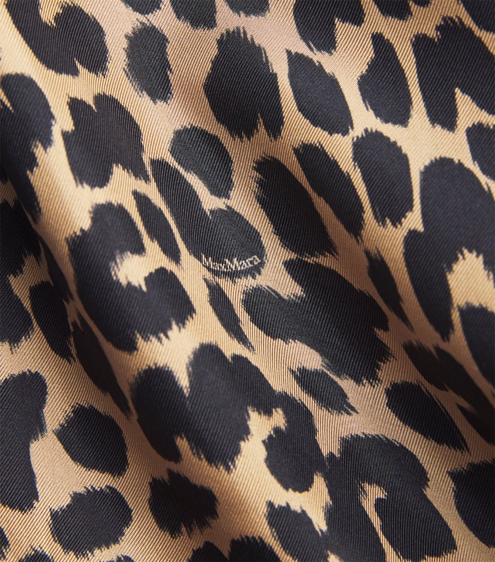 Max Mara Max Mara Silk Leopard Print Trousers