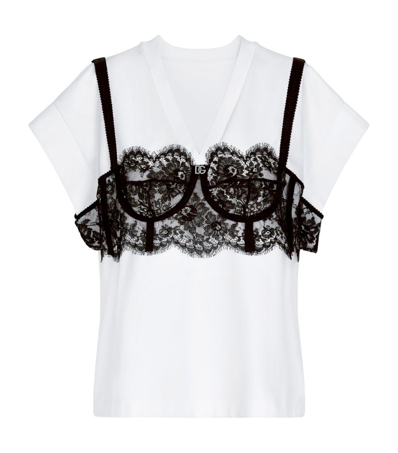 Dolce & Gabbana Dolce & Gabbana Bustier-Detail T-Shirt