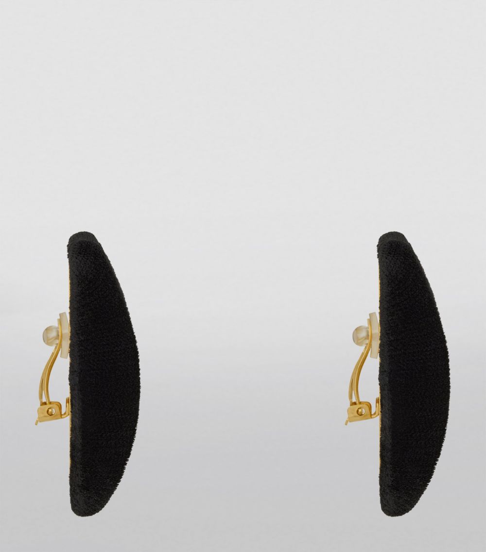 Saint Laurent Saint Laurent Velvet Clip-On Earrings