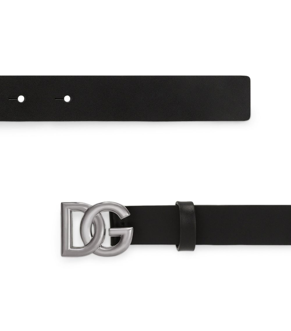 Dolce & Gabbana Dolce & Gabbana Leather Logo Belt