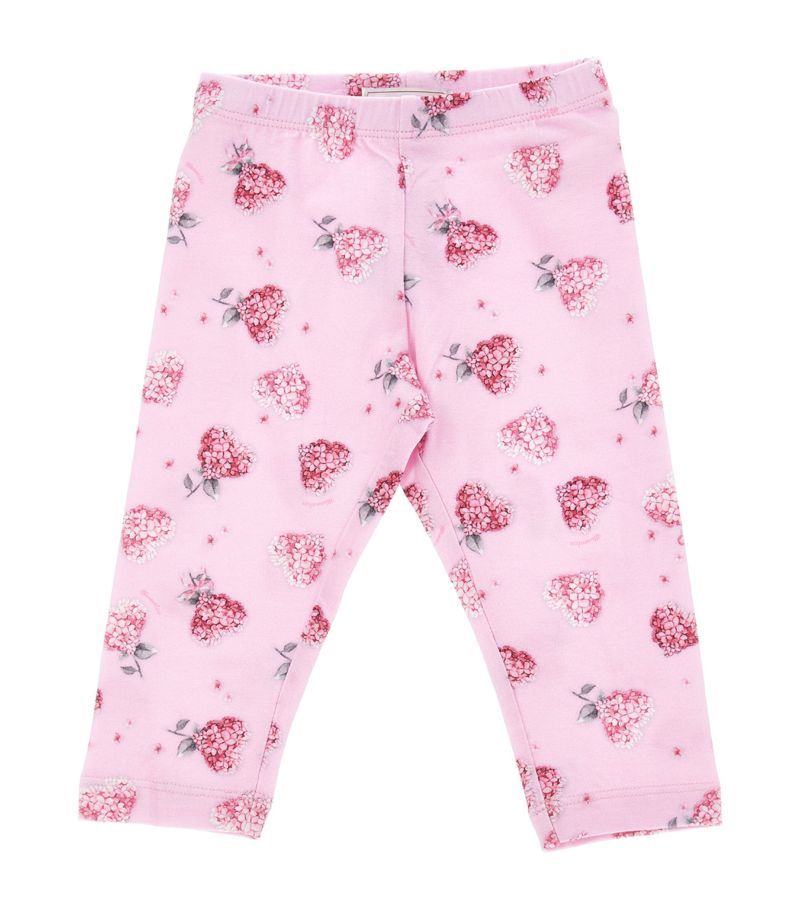 Monnalisa Monnalisa Stretch-Cotton Floral Leggings (3-36 Months)