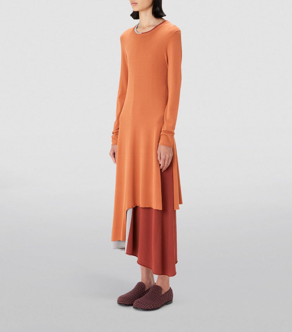 Jw Anderson Jw Anderson Layered Asymmetric Midi Dress