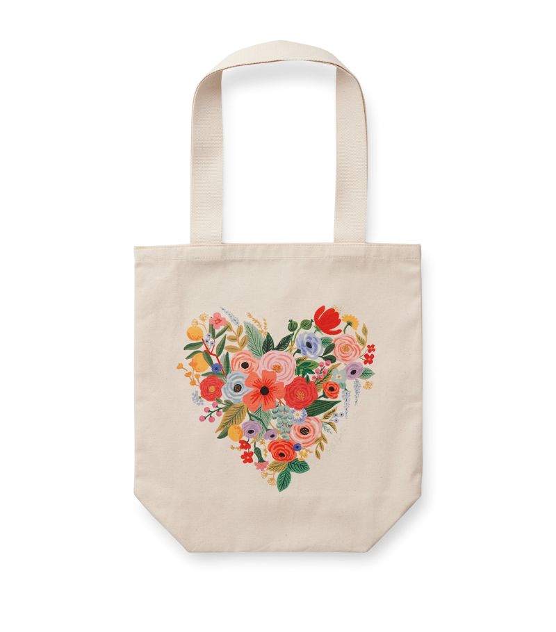 Rifle Paper Co. Rifle Paper Co. Canvas Floral Heart Tote Bag