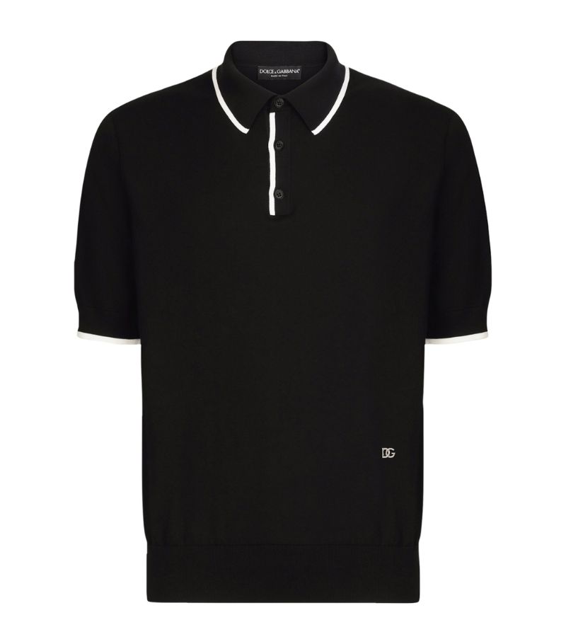 Dolce & Gabbana Dolce & Gabbana Stripe-Trim Polo Shirt