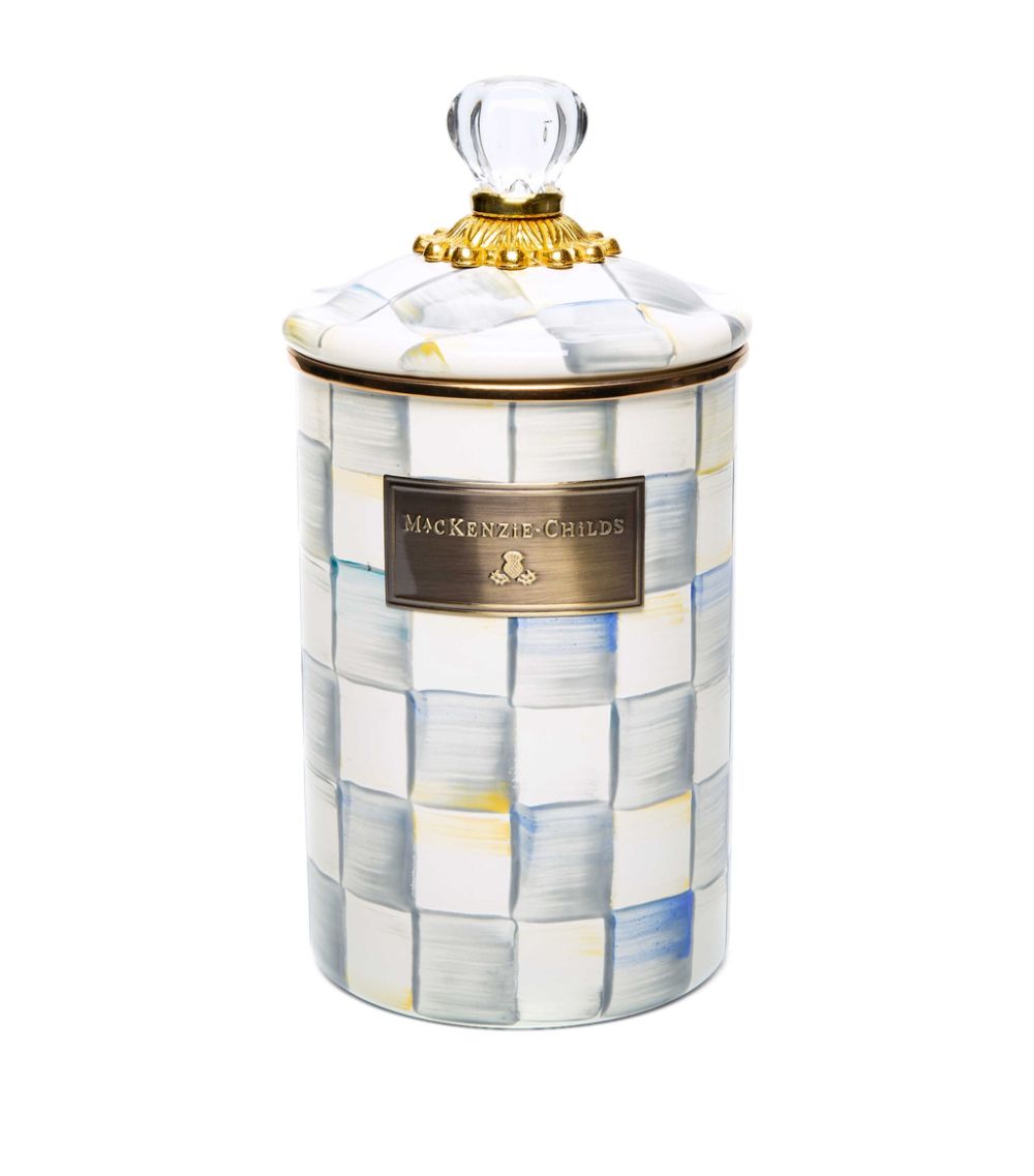 Mackenzie-Childs Mackenzie-Childs Large Sterling Check Canister (25Cm)