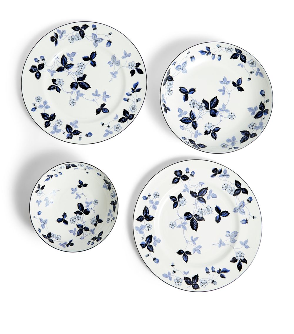 Wedgwood Wedgwood Wild Strawberry Inky Blue 4-Piece Dinner Set