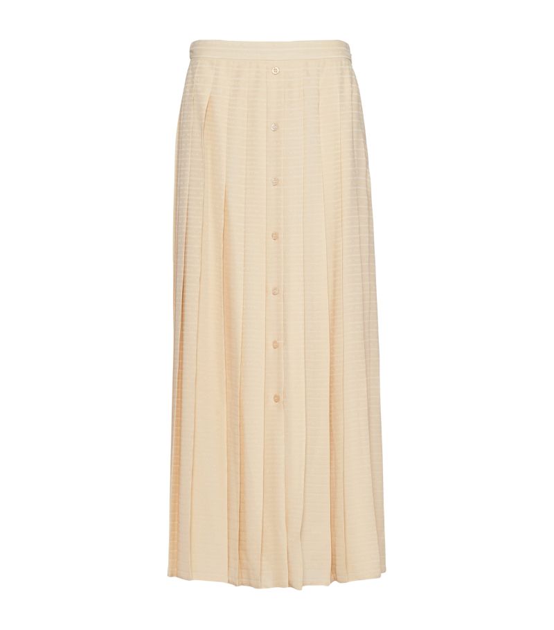 Prada Prada Crepe De Chine Midi Skirt