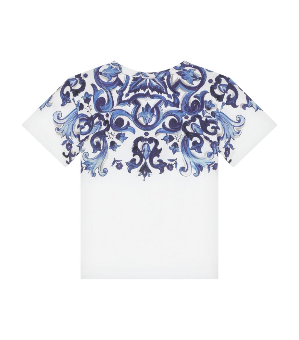 Dolce & Gabbana Dolce & Gabbana Kids Majolica Print T-Shirt (24-30 Months)