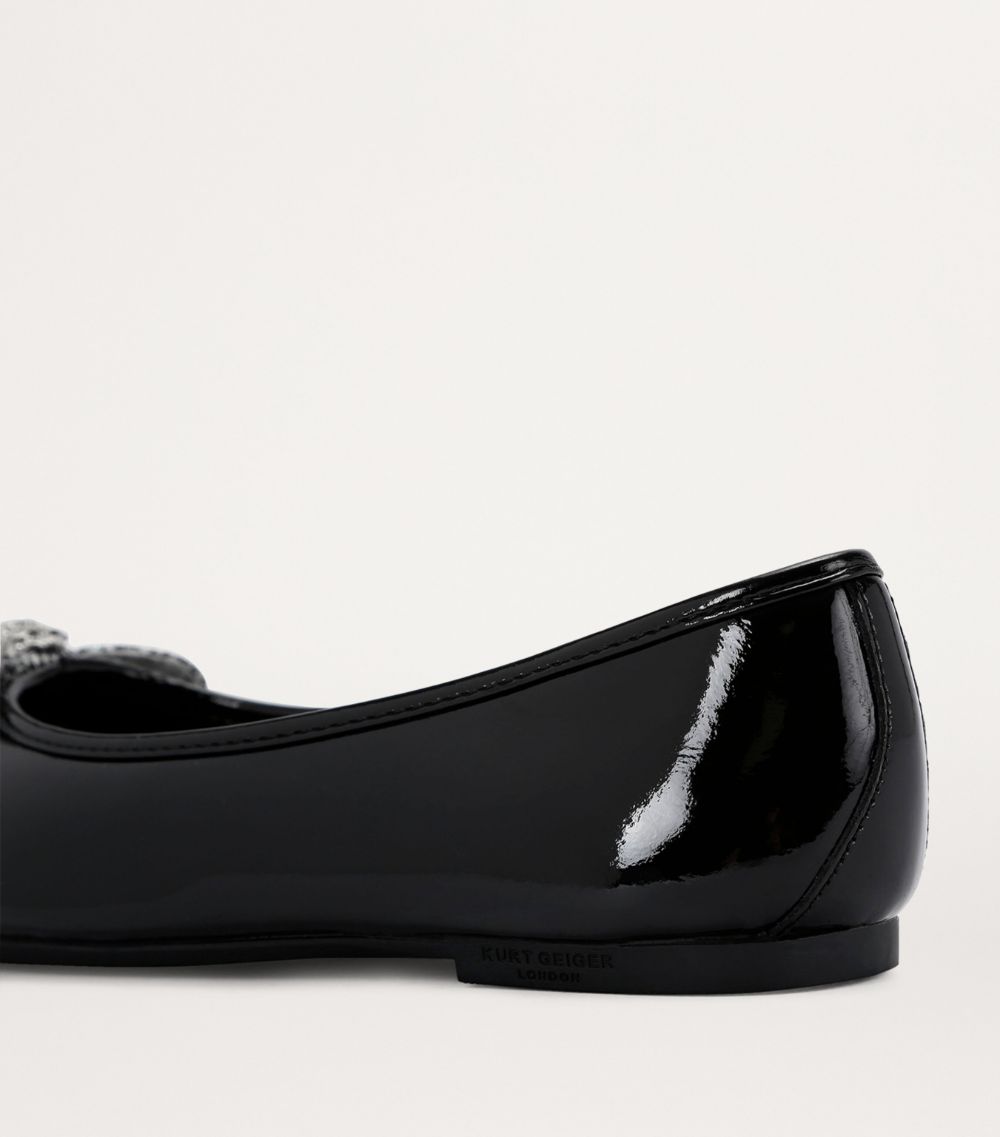 Kurt Geiger London Kurt Geiger London Patent Leather Mini Eagle Bow Ballet Flats