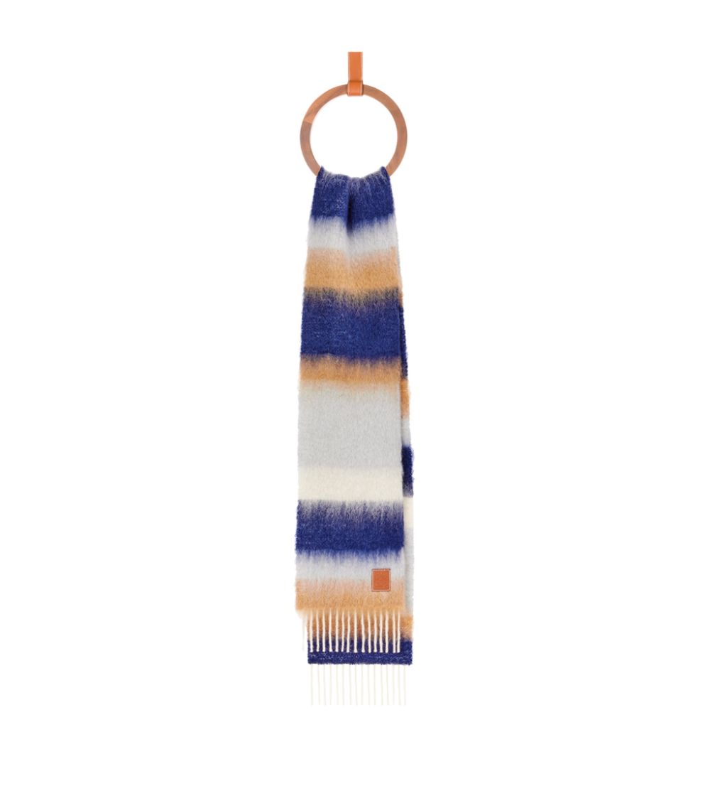 Loewe LOEWE Mohair-Wool Striped Scarf