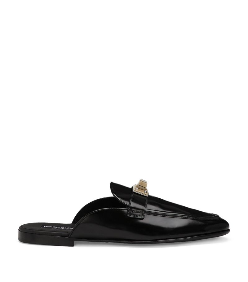 Dolce & Gabbana Dolce & Gabbana Leather Open-Back Loafers