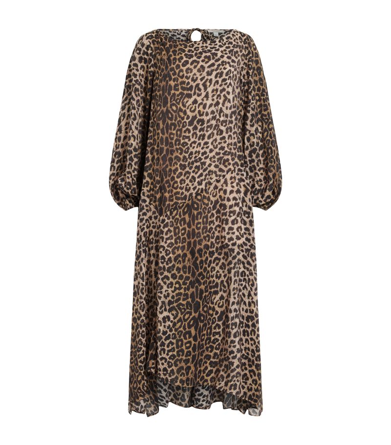 Allsaints Allsaints Jane Leopard Print Midi Dress