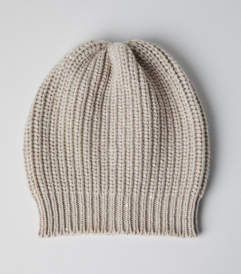 Brunello Cucinelli Brunello Cucinelli Cashmere-Silk Ribbed Beanie