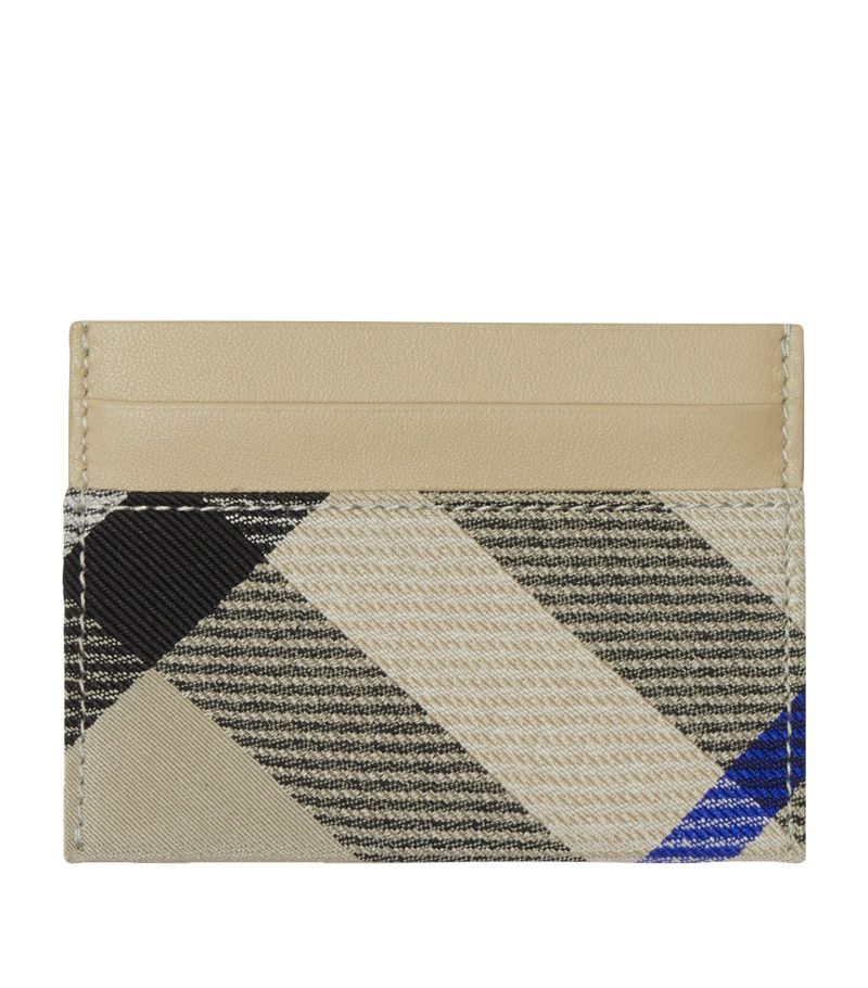 Burberry Burberry Leather Check Card Holder