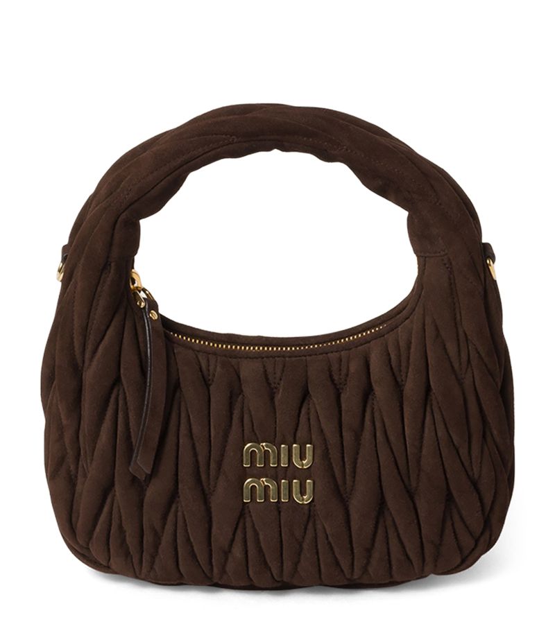 Miu Miu Miu Miu Small Suede Wander Top-Handle Bag