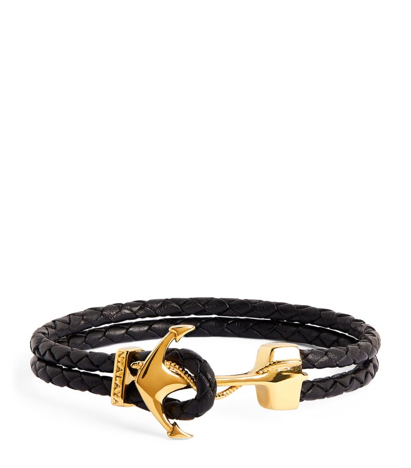 Nialaya Jewelry Nialaya Jewelry Leather Anchor Bracelet