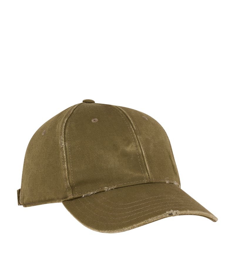 Saint Laurent Saint Laurent Distressed Corduroy Cassandre Baseball Cap