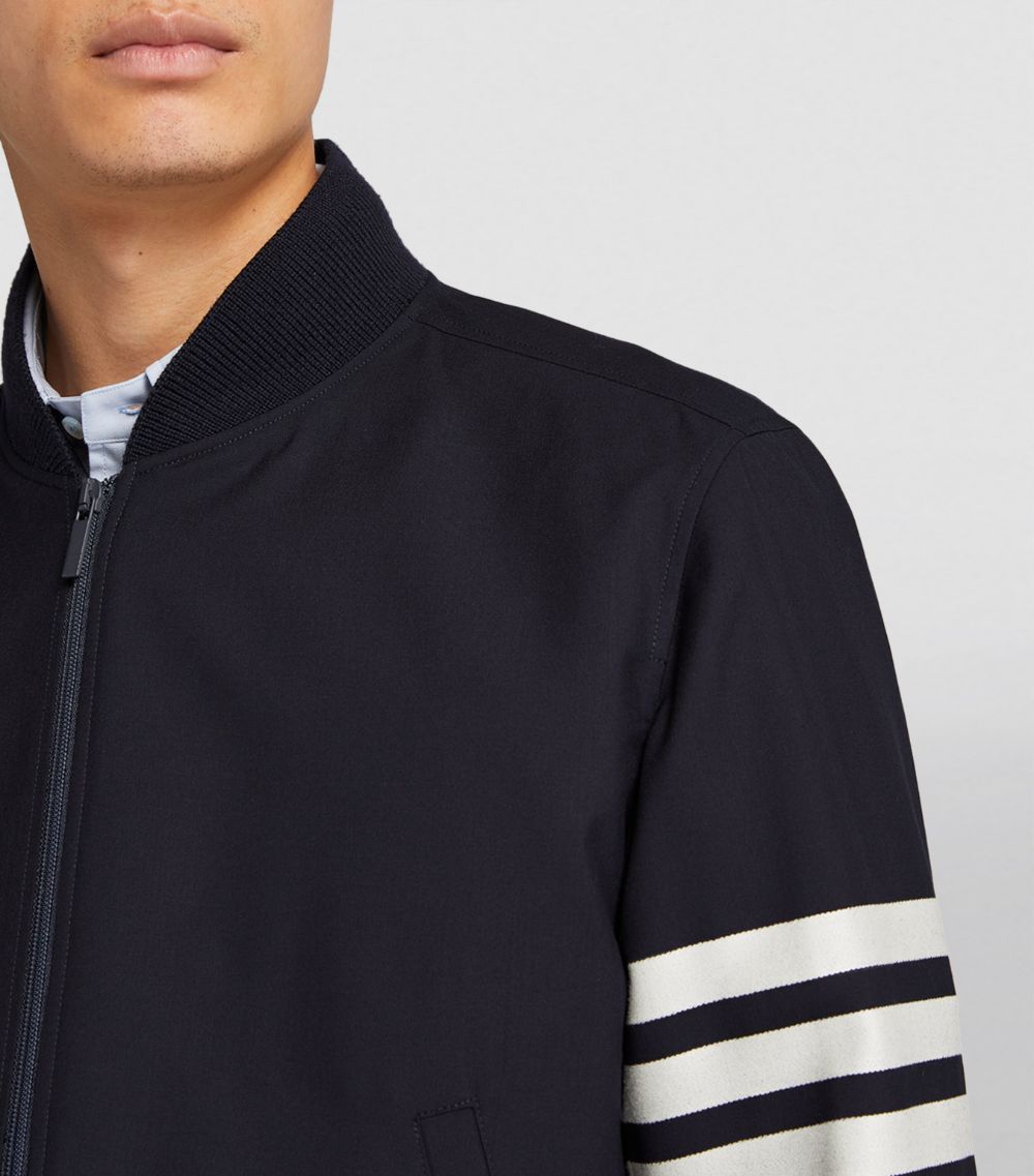 Thom Browne Thom Browne Wool 4-Bar Stripe Bomber Jacket