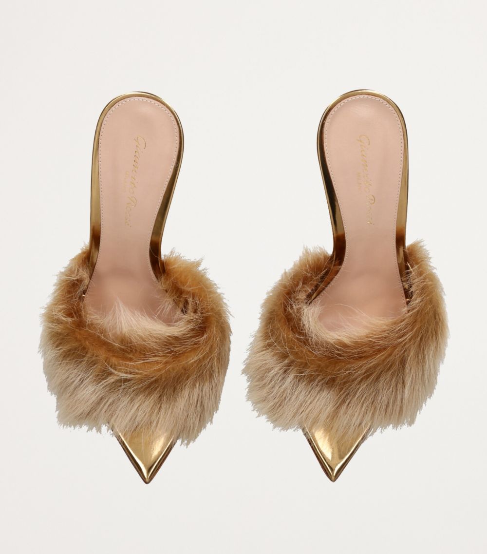 Gianvito Rossi Gianvito Rossi Shearling-Leather Jenny Mules 85