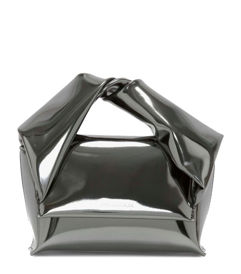 Jw Anderson Jw Anderson Small Metallic Twister Top-Handle Bag