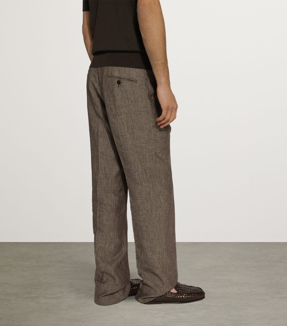 Dolce & Gabbana Dolce & Gabbana Linen Tailored Trousers