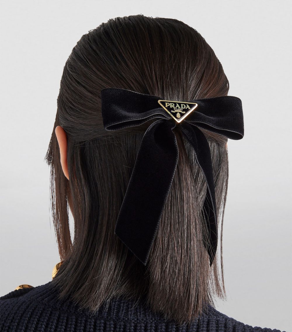 Prada Prada Velvet Bow Hair Clip