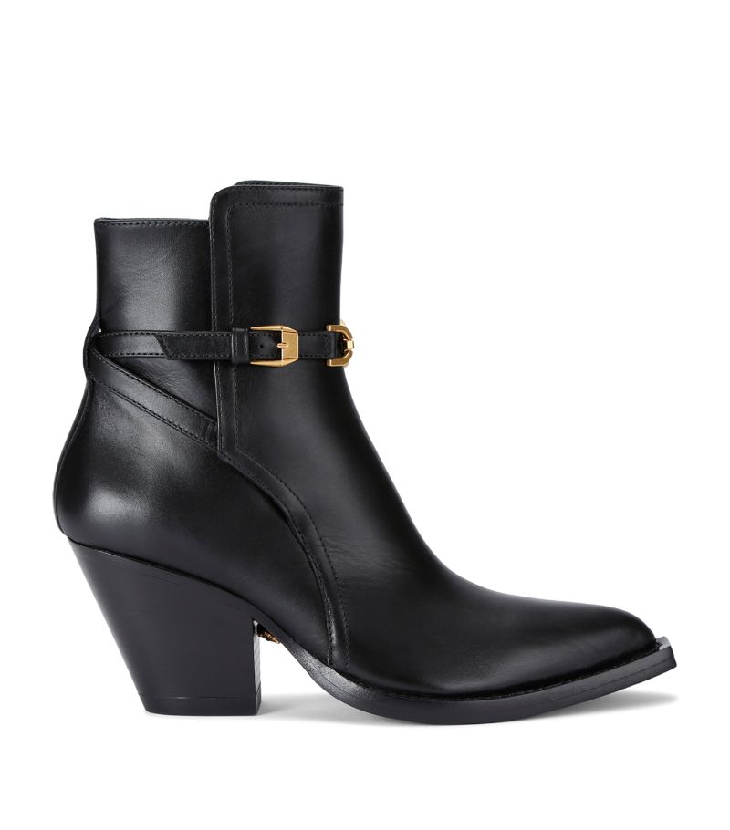 Versace Versace Leather Camperos Western Ankle Boots 65