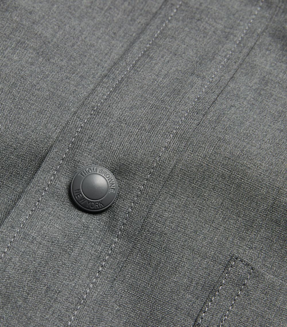 Thom Browne Thom Browne Wool 4-Bar Overshirt